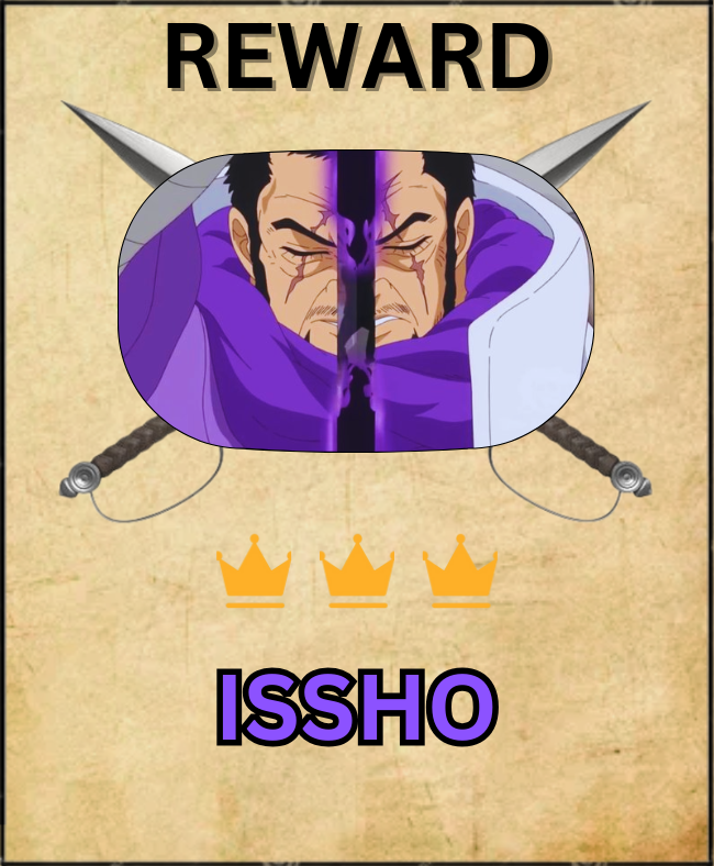 One Piece marine wanted poster featuring Admiral Issho (Fujitora) - Too Lazy Panda