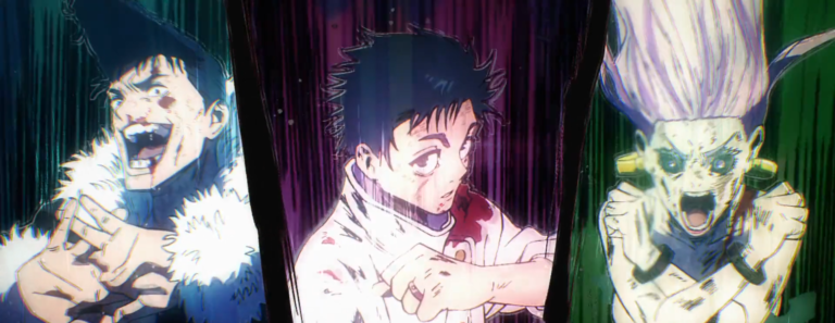 Yuta Okkotsu, Takako Uro, and Ryu Ishigori clash in a three-way Domain Expansion battle in Jujutsu Kaisen Episode 12 - Too Lazy Panda