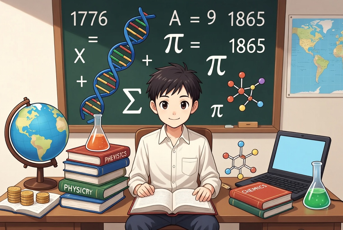 Anime-style character representing science, facts, and knowledge content - Too Lazy Facts