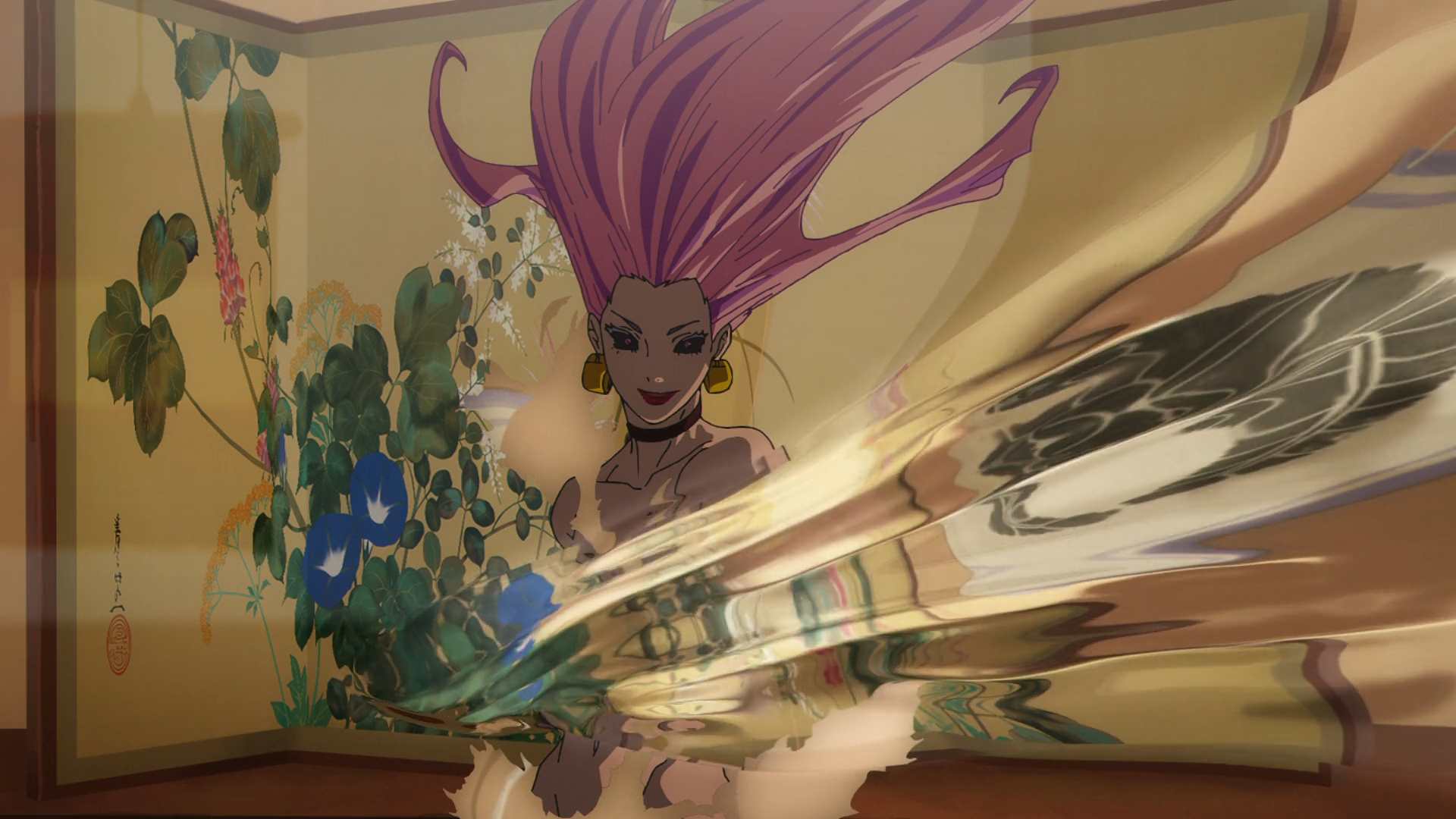 Takako Uro from Jujutsu Kaisen Episode 12, using her space-manipulating cursed techniques - Too Lazy Panda