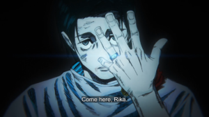 Yuta Okkotsu calls Rika through his ring, summoning her full cursed energy in Jujutsu Kaisen Episode 12 - Too Lazy Panda