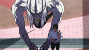 Yuta Okkotsu and Rika together, showing their connection and combined cursed energy in Jujutsu Kaisen Episode 12 - Too Lazy Panda