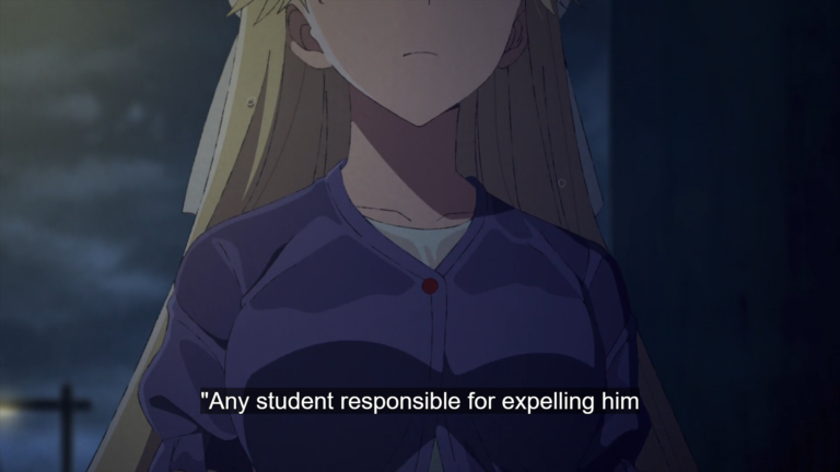 Nanase Tsubasa explaining the mission to expel Kiyotaka Ayanokōji - Too Lazy Panda