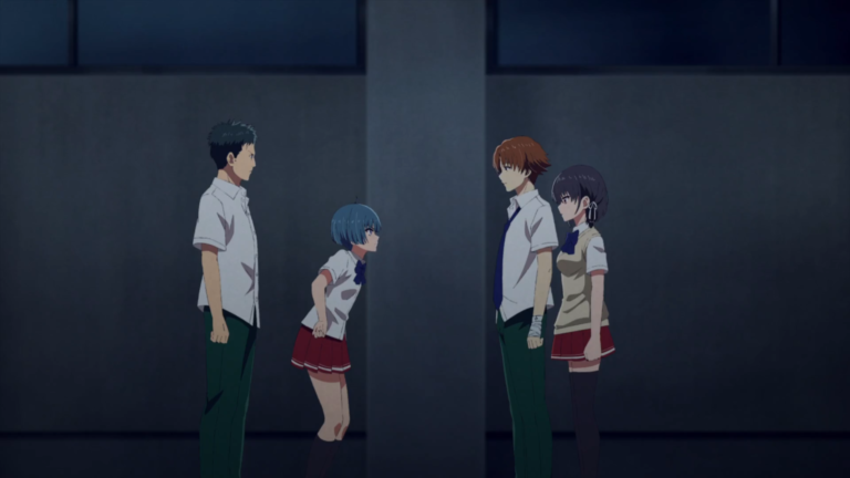 Kiyotaka Ayanokoji suggesting a group pairing between Suzune Horikita and Mio Ibuki while Daichi Ishizaki watches – Too Lazy Panda
