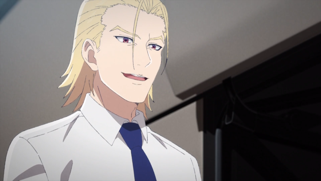 Rokusuke Kōenji speaking confidently during a negotiation about a school test deal with Suzune Horikita – Too Lazy Panda