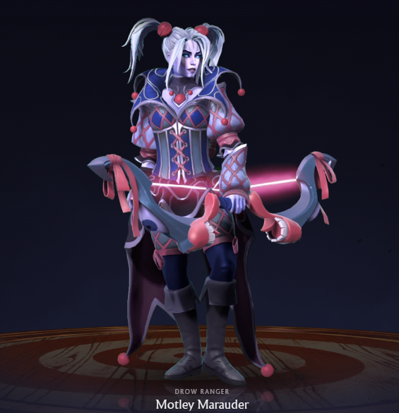 Drow Ranger Motley Marauder Dark Carnival Treasure of Wonders set - Too Lazy Panda