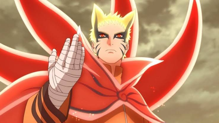 Naruto Uzumaki in Baryon Mode with intense chakra aura representing peak anime power scaling debate - Too Lazy Panda