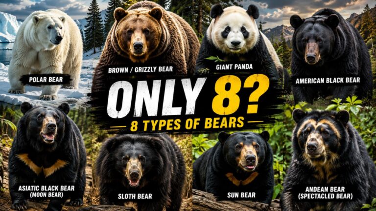 types of bears featuring all 8 bear species including brown bear polar bear panda and more - Too Lazy Facts