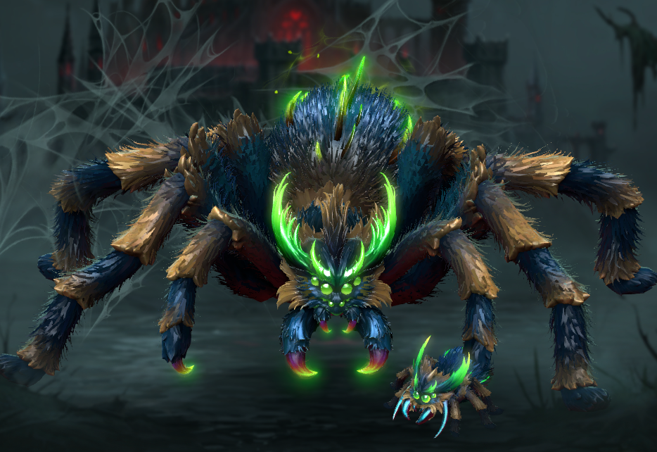 Broodmother Arachnid Anathema Immortal set in Dota 2
